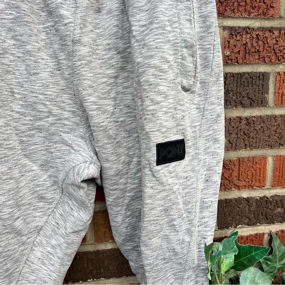 PONY Marled Light Gray Jogger Sweatpants - Picture 2 of 4